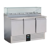 thumbnail of Combisteel Pizzatisch 136 cm mit Granitplatte – 3 Türen, Kühlaufsatz für GN-Behälter
