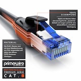 thumbnail of Primewire Patchkabel CAT 8 mit Baumwollummantelung - Gigabit Ethernet LAN Kabel - 40 Gbit/s - S/FTP PIMF Schirmung - Netzwerkkabel - 15m