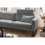 thumbnail of KAWOLA Sofa RICARDA Ecksofa Cord grau Recamiere links