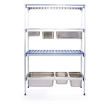 thumbnail of Sistema de estanterías Hendi para contenedores GN con 4 estantes fabricados en aluminio 1120x355x1685mm