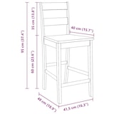 thumbnail of vidaXL Barhocker 2 Stk. Weiß Massivholz Gummibaum
