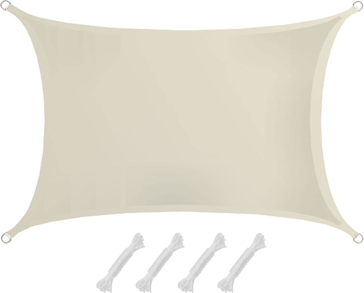 Vela de Sombra rectangular Kalahari 3x2m poliéster beis