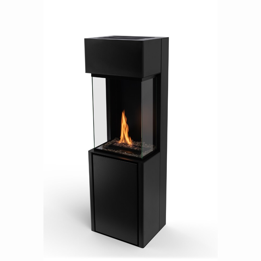 MF - Chimenea bioetanol automática independiente Arcticon 3,5 kW panorámica 3 caras negra