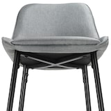 thumbnail of tectake Taburete alto SIERA con respaldo - Juego de 2 Tejido gris/negro