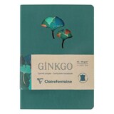 thumbnail of Clairefontaine 4x Ginkgo, Notizbuch aus Leder, A5 14,8x21 cm, 72 Blatt liniert 90g, sortiert - 115949C
