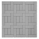 thumbnail of Baldosa WPC Ródano, aspecto madera balcón/terraza, 11x c/u 30x30cm = 1m2 ~ base, gris compensado