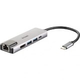 thumbnail of Hub USB 3.0 Tipo-C D-Link DUB-M520/ 2 Puertos USB/ 1 HDMI/ 1 RJ45/ 1 Thunderbolt/ Gris