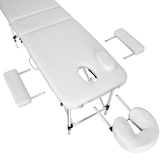 thumbnail of 3 Zonen Massageliege mit 5cm Polsterung und Aluminiumgestellweiß