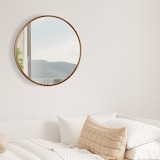 thumbnail of Espejo de pared Elsie dorado mate/M