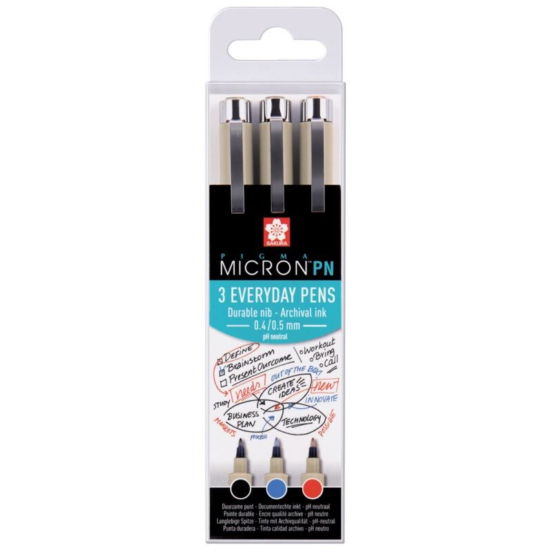 SAKURA Fineliner Pigma Micron PN, 3er Office-Set