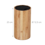 thumbnail of Relaxdays Messerblock unbestückt aus Bambus, ohne Messer, für 10 Messer aller Art, Messerhalter HxD 23x12,5 cm, natur