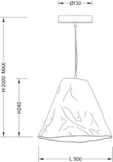 thumbnail of Crumple Pendelleuchte aus weißer Keramik und Metall, E27-Fassung, elegantes und modernes Design, ideal für die Innenbeleuchtung