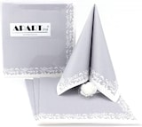thumbnail of Airlaid Serviette Romantique in Silber, 40 x 40 cm, 50 Stück - APARTina