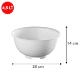 thumbnail of Araven Bol de préparation plastique blanc 28 cm