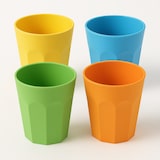 thumbnail of Set van 24 Kunststof Bekers – 300 ml – Onbreekbaar – 4 Kleuren (Geel, Oranje, Blauw, Groen) – Vaatwasserbestendig – Polypropyleen – Herbruikbaar