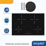 thumbnail of Exquisit Induktionskochfeld EKI800-SF-B-380 | 9 Stufen | Stop&Go-Funktion | Abschatautomatik | Timer | 7200 W