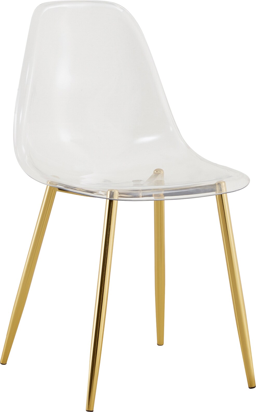 Standard-Esszimmerstühle 4er-Set Kunststoff transparent/Gold 83 cm