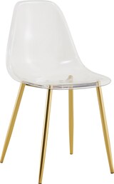 thumbnail of Standard-Esszimmerstühle 4er-Set Kunststoff transparent/Gold 83 cm