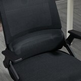 thumbnail of Bürostuhl ergonomisch 61x58x119 cm mit Kopfstütze Armlehnen Wippfunktion und Lendenstütze Netzbezug Schwarz höhenverstellbar