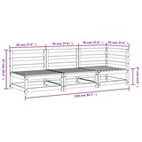 thumbnail of vidaXL Tuinbank 3-zits geïmpregneerd grenenhout