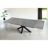 thumbnail of Esstisch Keramik hellgrau 180(260) x 90 ausziehbar Spider-Gestell schwarz MIMO