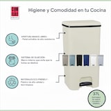 thumbnail of COM-FORT HOUSE | Cubo de Basura con Pedal | Capacidad de 37 litros | Cubo Reciclaje | Color Blanco | Cubo de Basura Orgánico Cocina