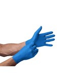 thumbnail of MERCATOR MEDICAL GoGRIP+ Nitrilhandschuhe, puderfrei, latexfrei, Diamanttextur  in blau 1x 50 Stück Größe: XXL