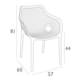 thumbnail of SIESTA EXCLUSIVE Lot de 4 chaises d’extérieur Air XL Gris foncé