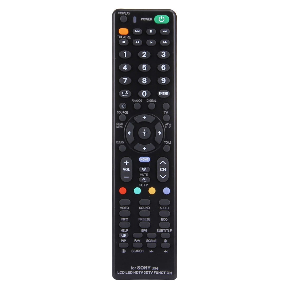 Télécommande Universelle Télévision Sony LEDtv Lcdtv HDtv 3Dtv Piles Aaa Noir YONIS