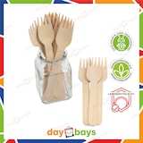 thumbnail of DayBays 100000 Stk. Holzlöffel 16 cm Einweg Löffel aus Holz Geschmacks- und Geruchsneutral