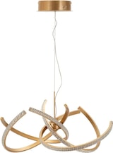thumbnail of Keltischer goldener LED-Kronleuchter – Pendelleuchte in verschlungenem Kreisform mit 3 Farbtemperaturen – Ø 62 x 120 cm