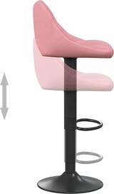 thumbnail of Barhocker DUKE höhenverstellbar 2er Set Rosa Samt | Barstühle drehbar Küchenhocker Thekenhocker für Küche Hausbar