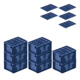 thumbnail of PROREGAL 8x VDA KLT Kleinladungsträger mit Verbundboden & Auflagedeckel | HxBxT 21,3x30x40cm | 16,2 Liter | KLT