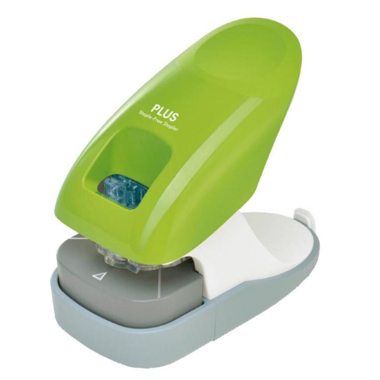 PLUS Japan Heftgerät 31261 klammerlos grün