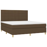 thumbnail of vidaXL Boxspringbett mit Matratze & LED Dunkelbraun 180x200 cm Stoff