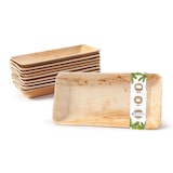 thumbnail of BIOZOYG 400 Stück Dipschälchen 125ml rechteckig Einwegschälchen Palmblattschälchen Snackschälchen, kompostierbar, ideal für Fingerfood und Snacks