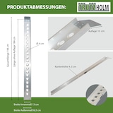 thumbnail of TRUTZHOLM 1 x Alu Auffahrschiene 194 cm Traglast 200 kg Fahrradrampe E-Bike Auffahrrampe starr grau