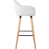 thumbnail of Conjunto de 2 bancos de bar em pele Grant branco