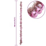 thumbnail of vidaXL Weihnachtskugelgirlande Rosa 186 cm Polystyrol