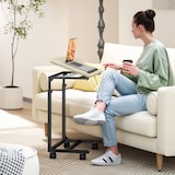 thumbnail of C Beistelltisch höhenverstellbar mit Rollen Eiche 55x36x83 cm, neigbare Tischplatte als Sofatisch und Laptop Tisch für kleine Räume