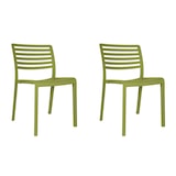 thumbnail of Resol LAMA Chaise Intérieur, Extérieur Set 2 Vert Olive