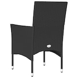 thumbnail of vidaXL Gartenstühle mit Kissen 2 Stk. Schwarz Poly Rattan