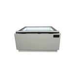 thumbnail of Tafelmodel ijsvitrine, wit, opent aan de serveerzijde.