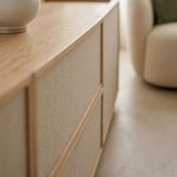 thumbnail of Meuble TV effet bois 150 cm style scandinave bois clair