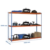 thumbnail of SimonRack Metalen Stellingkast Opbergrek 2000x1500x750 mm, Zwaar Belastbaar Rek, 400 kg Draagvermogen, 3 Verstelbare Metalen Planken - Ecoforte