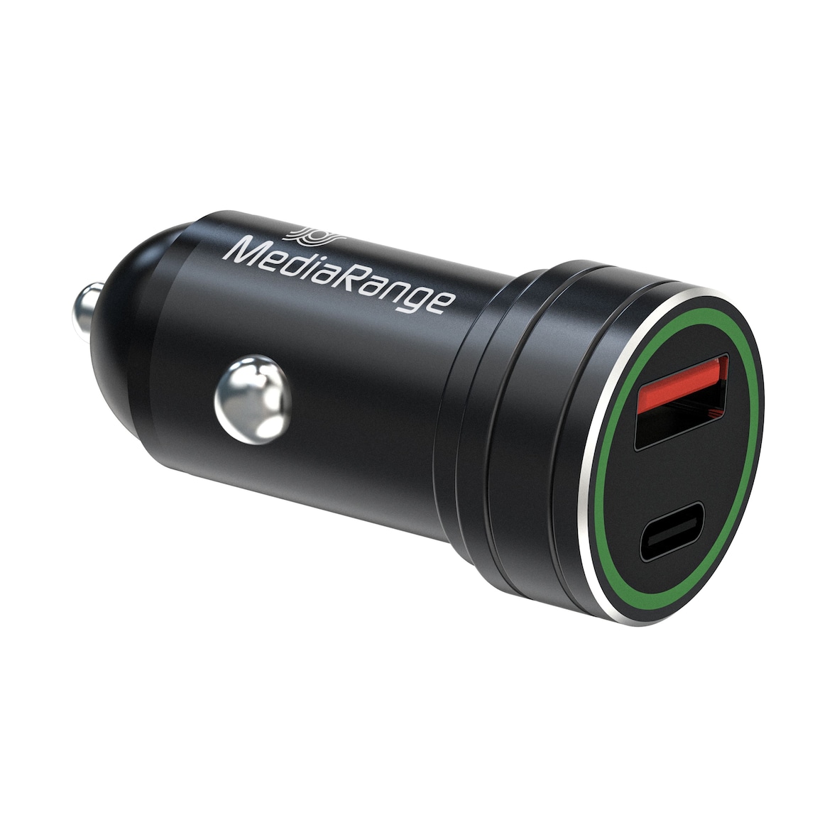 MediaRange MRMA120 KfZ-Ladegerät - USB-A/USB-C schwarz