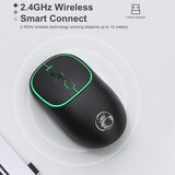 thumbnail of Souris Sans Fil Rechargeable 1600 DPI Silencieuse Pour PC Et Laptop Noir YONIS