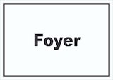thumbnail of Foyer Schild mit Text Eingangshalle Empfangshalle waagerecht A1 Rückseite selbstklebend