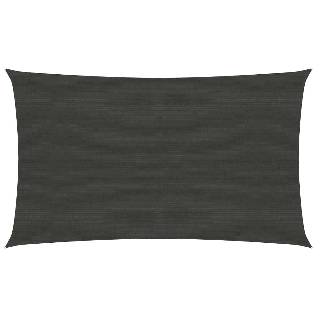 Voile d'ombrage 160 g/m² anthracite 3x6 m PEHD Modèle Outdoor Tau