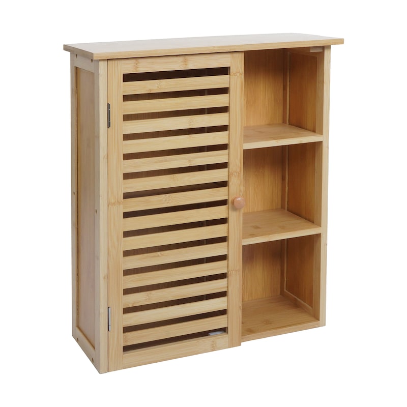 Hngeschrank HWC-O73, Badschrank Badezimmerschrank, Tre Staufcher Bambus  60x50x19cm | METRO